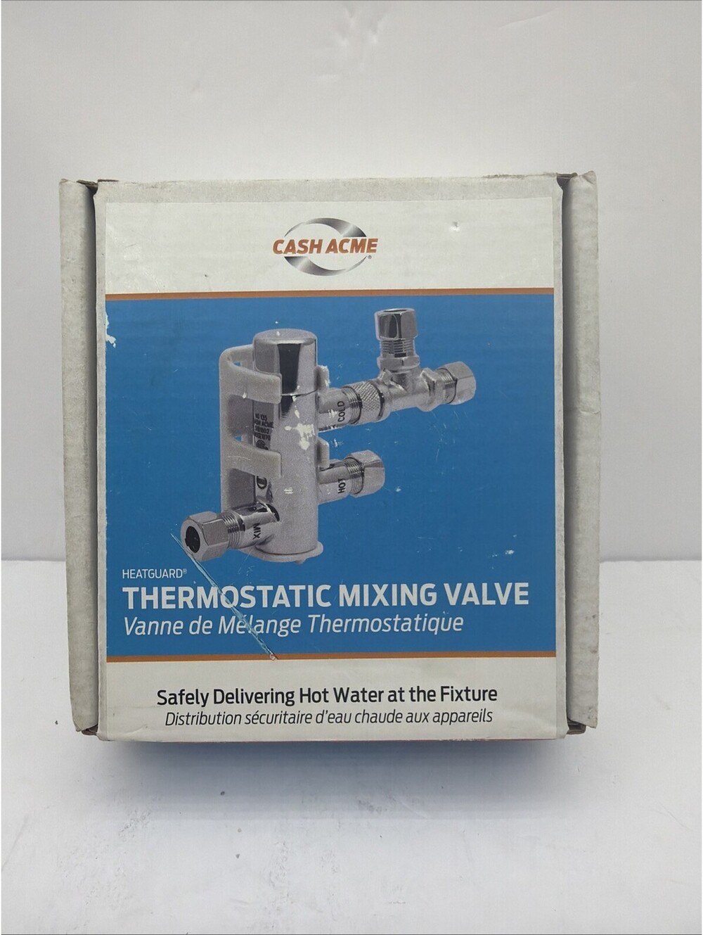 New Cash Acme 25687 3/8 thermostatic Mixing Valve With Cold Water By-Pass S6